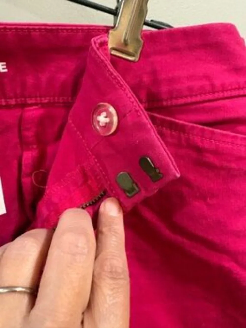 Hot Pink Cotton Bermuda Shorts - Picture 6 of 7